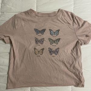 cropped aeropostale butterfly tee 🦋🦋